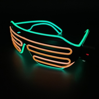 Trådløs gitterbrille med grønt og orange lys